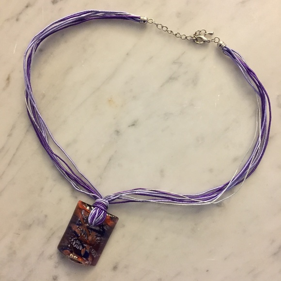 Handblown Glass Pendant Necklace - Picture 2 of 5